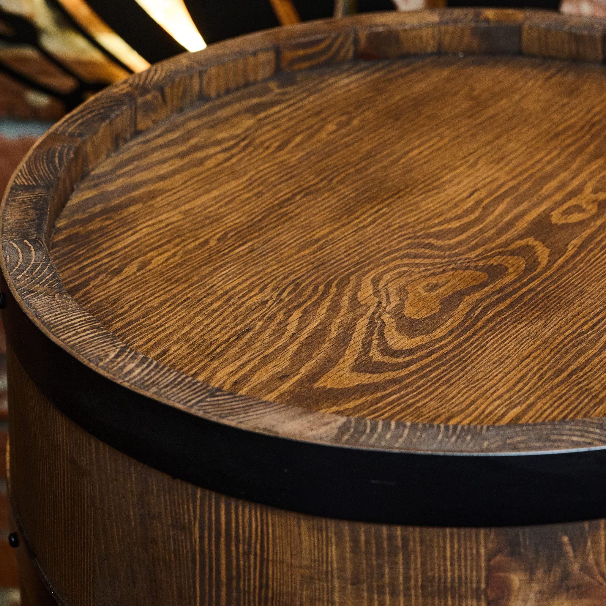CREATIVE COOPER Barile in Legno di Conifere per Casa, Stile Retrò, 80 cm di Altezza, Decorazione per Soggiorno, Tavolo e Portabottiglie (Wengé)