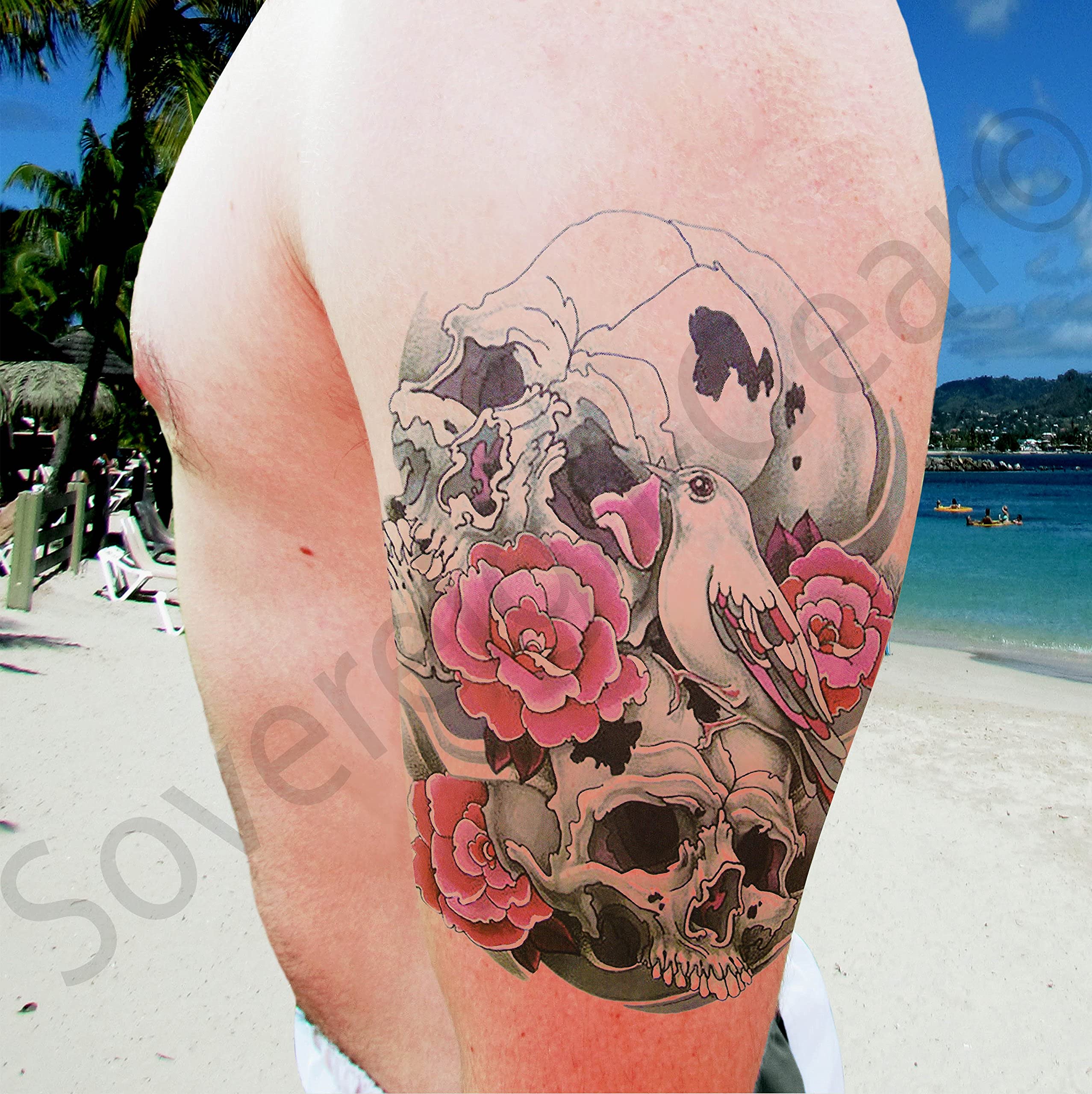 8 Sheets Temporary Transfer Tattoos Transfers For Guys Men Boys & Teens