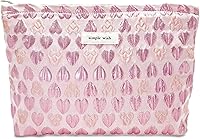 Vista 29 de STARDW Bolsas de cosméticos de flores para mujeres y niñas, bolsa de maquillaje de viaje, bolsa de maquillaje de lona de gran capacidad, bolsa