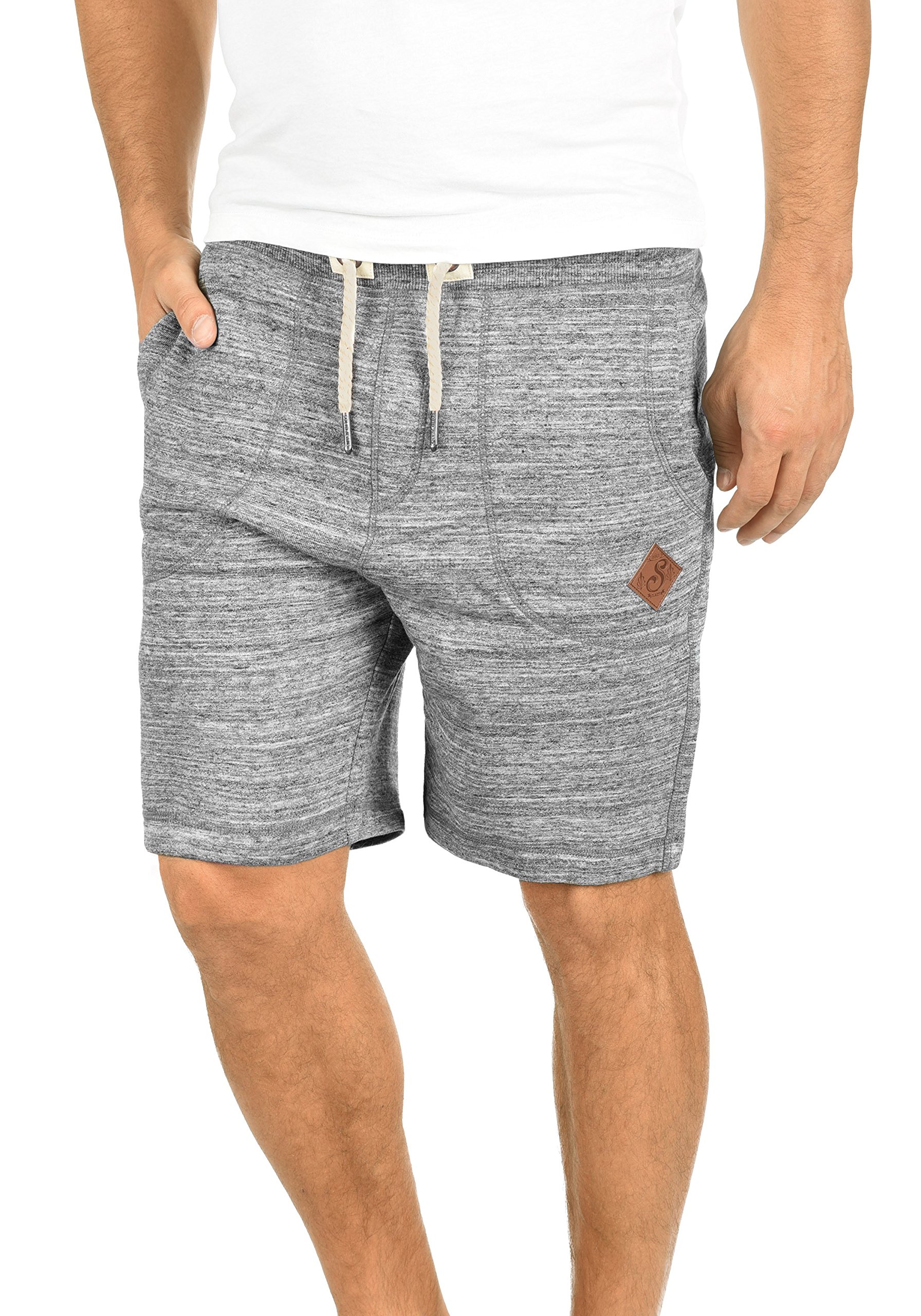 !Solid SDAris Herren Sweatshorts Kurze Hose Jogginghose mit Melierung Kordel Eingrifftaschen Baumwollmischung Regular fit
