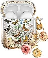 Vista 34 de Funda para Apple para Airpod 2/1 - Funda Kawaii bonita estética femenina femenina para niñas y mujeres, protector líquido con purpurina brillante