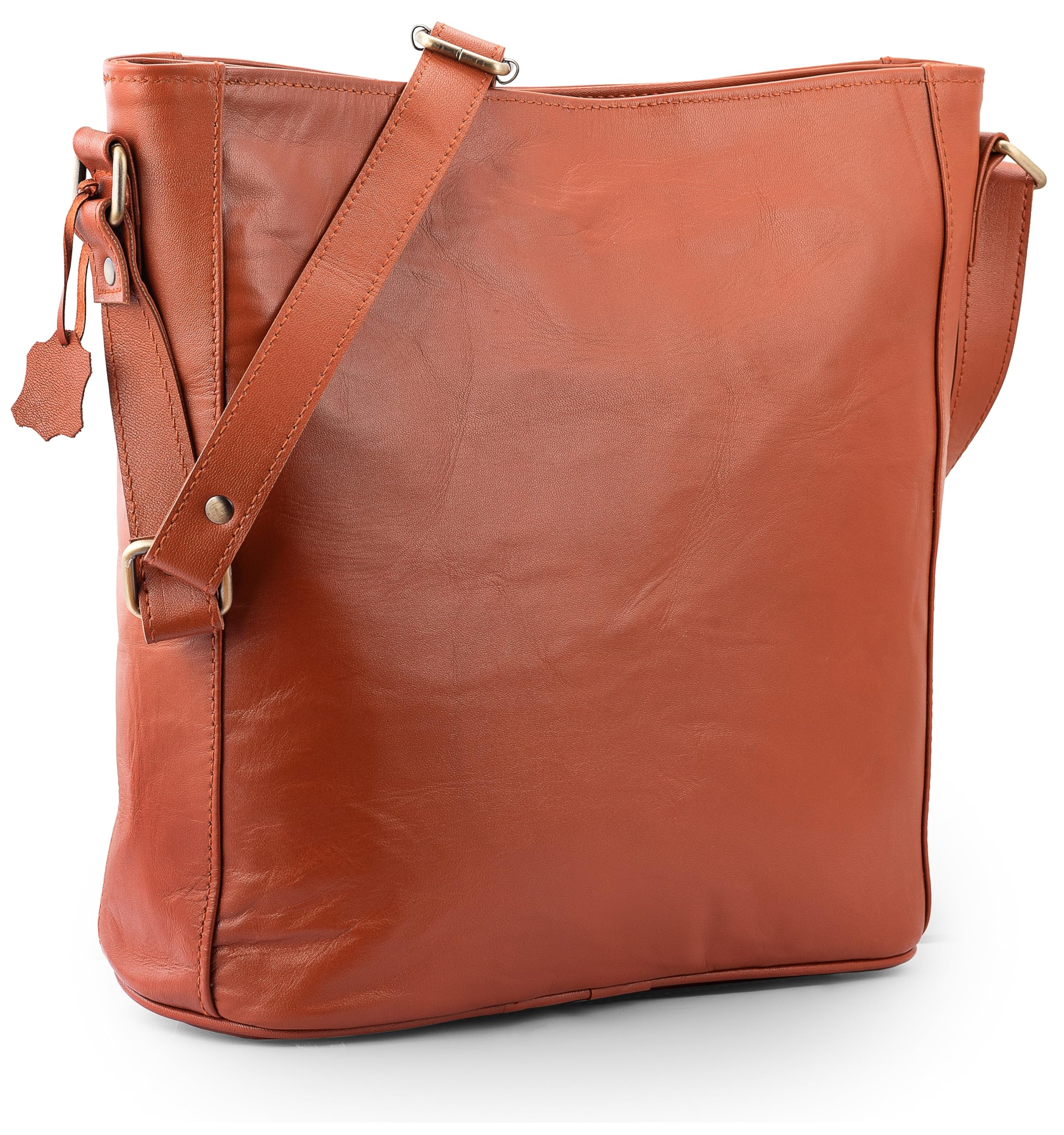 URBAN LEATHER Extra große Umhängetasche für Damen und Mädchen, echtes Leder, Vintage, Braun, schmale Damen-Umhängetasche, Geldbörse, Handtasche, Sling Crossover Handtaschen für Sie