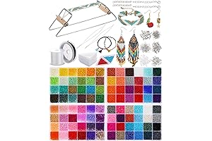 Jexine Bead Loom Kit for Adults - 48000 Piece Glass Seed Bead...