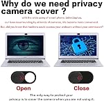 imluckies Metal Webcam Cover Slide, 0.023 inch Camera Cover for Laptop Computer, MacBook Pro/Air iMac iPad Tablet iPhone 8/7 Plus, Echo Show/Spot Web Camera Blocker Protect Your Privacy [2 Pack Black]