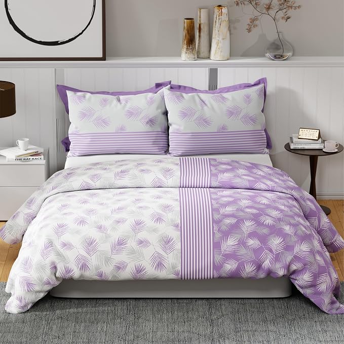 United Colors of Benetton Queen Size Bedsheet Set | 100% Cotton 144 TC Double Bed Sheet with 2 Pillow Covers | Soft, Skin-Friendly & Fade-Resistant Safari Collection