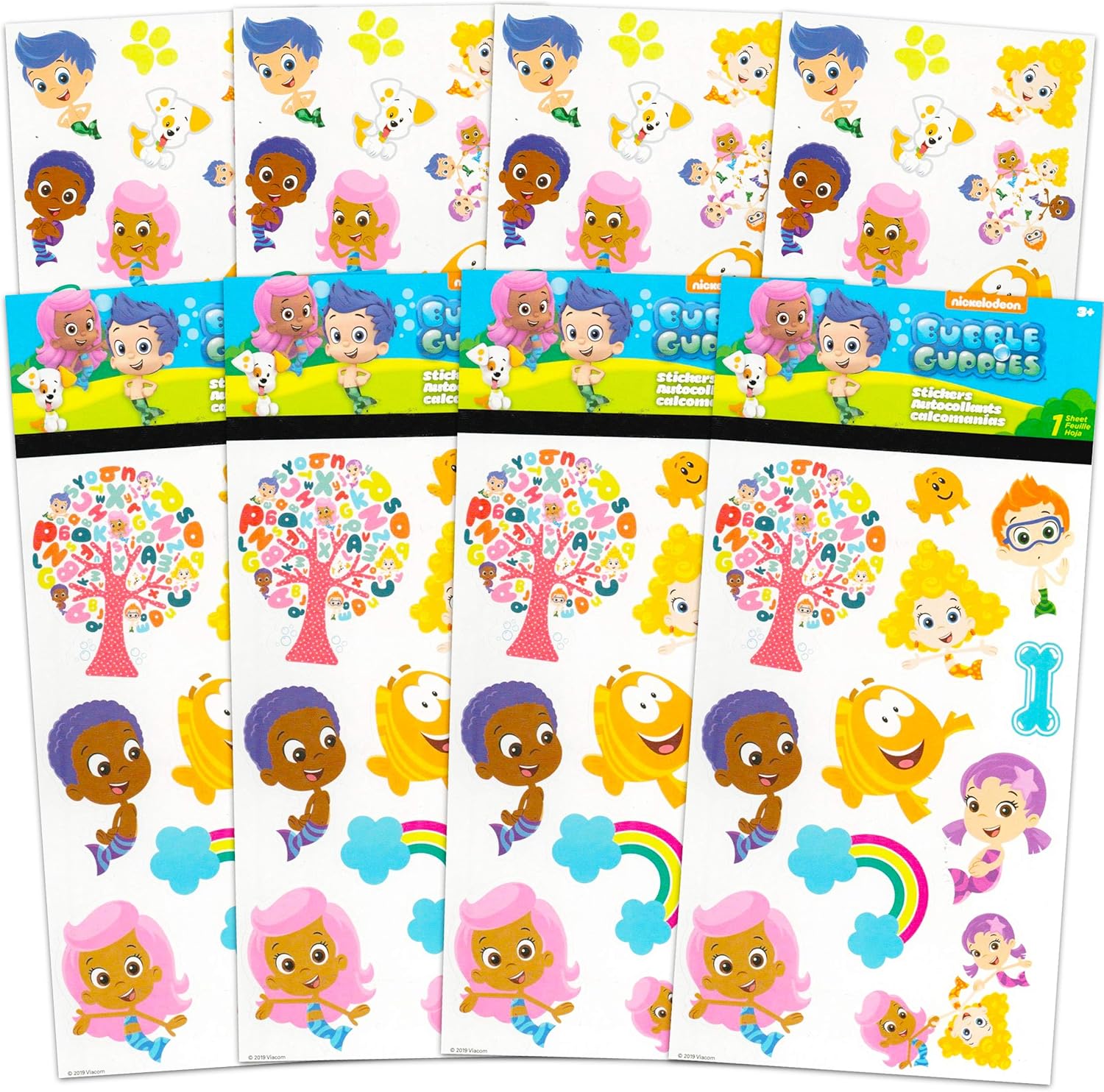 Bubble Guppies Stickers Party Favors Bundle 8 Sheets Bubble Guppies