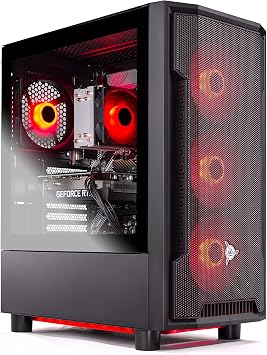 Skytech Gaming Skytech Shadow Gaming PC Desktop Intel Core i5 11400F 2.6 GHz, NVIDIA RTX 3050 (6GB), 500GB NVME SSD, 16GB DDR4 RAM 3200, 600W Gold PSU, 11AC Wi-Fi, Windows 11 Home 64-bit