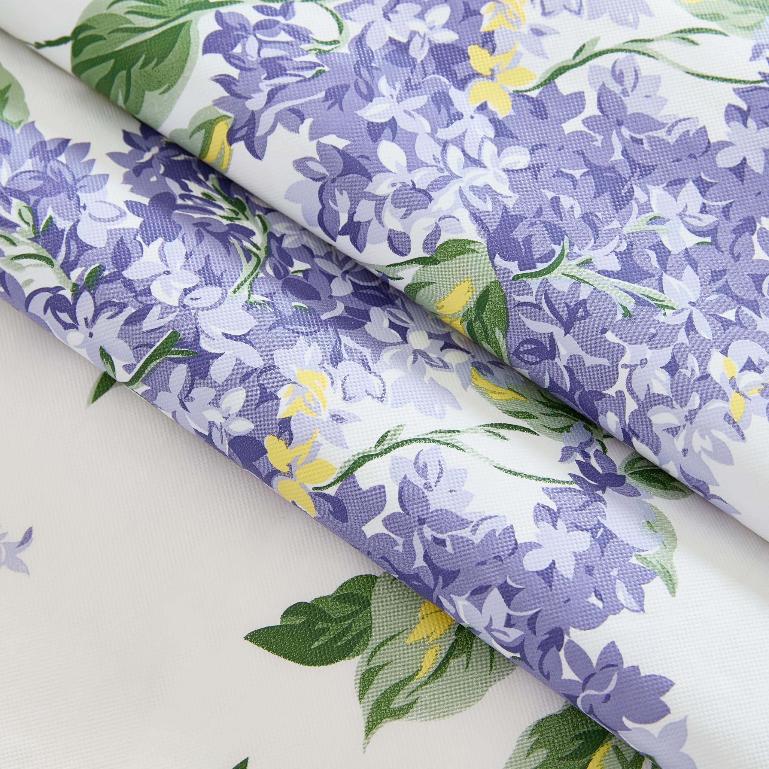Lintex Lilac Fields Heavy Duty Vinyl Flannel Backed Tablecloth, 52 x 52 inch Square, Purple Lilac Floral Indoor Outdoor Wipe Clean Table Cover for Picnic, Kitchen, Patio, Dining Room