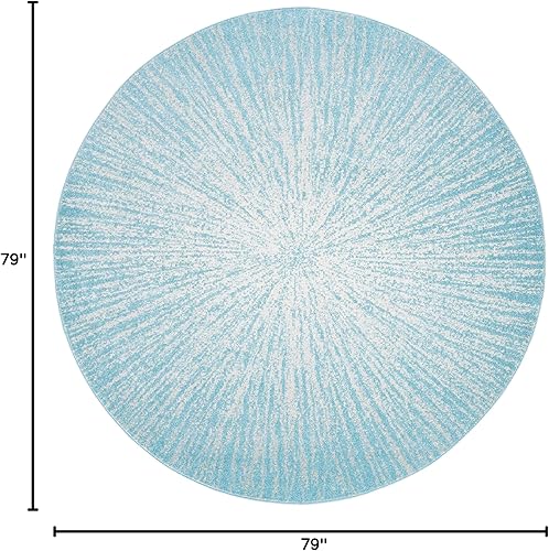 Miniatura 2 de Safavieh - Alfombra de área, Polipropileno, marfil, aguamarina