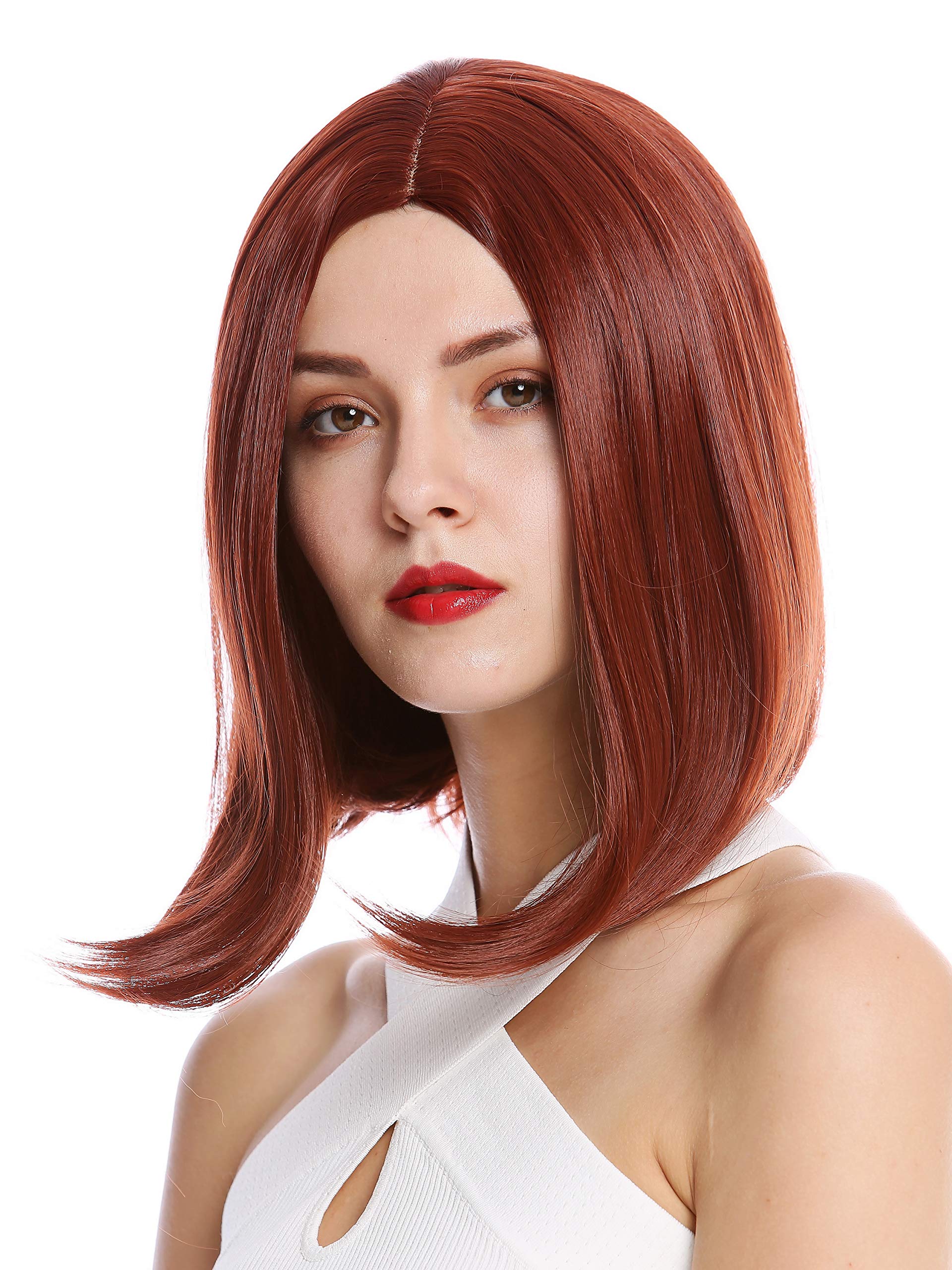 WIG ME UP - YZF-4356-350 Lady Quality Wig short shoulder length Bob Longbob straight middle-parting auburn red brown