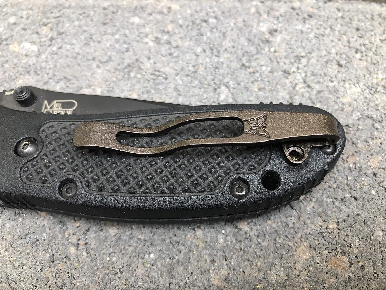 Dark Bronze Titanium Deep Pocket Clip For Benchmade Griptilian North Fork Crooked River Grizzly Ridge Knife Folder