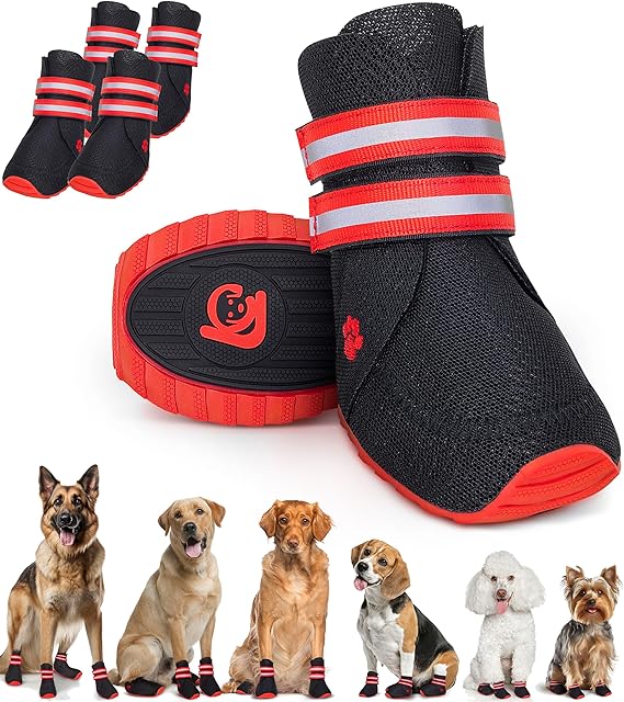 Breathable Dog Shoes x4 Small, Medium & Large Dog Shoes