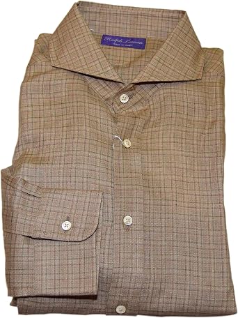 Keaton Linen Dress Shirt Italy Plaid 