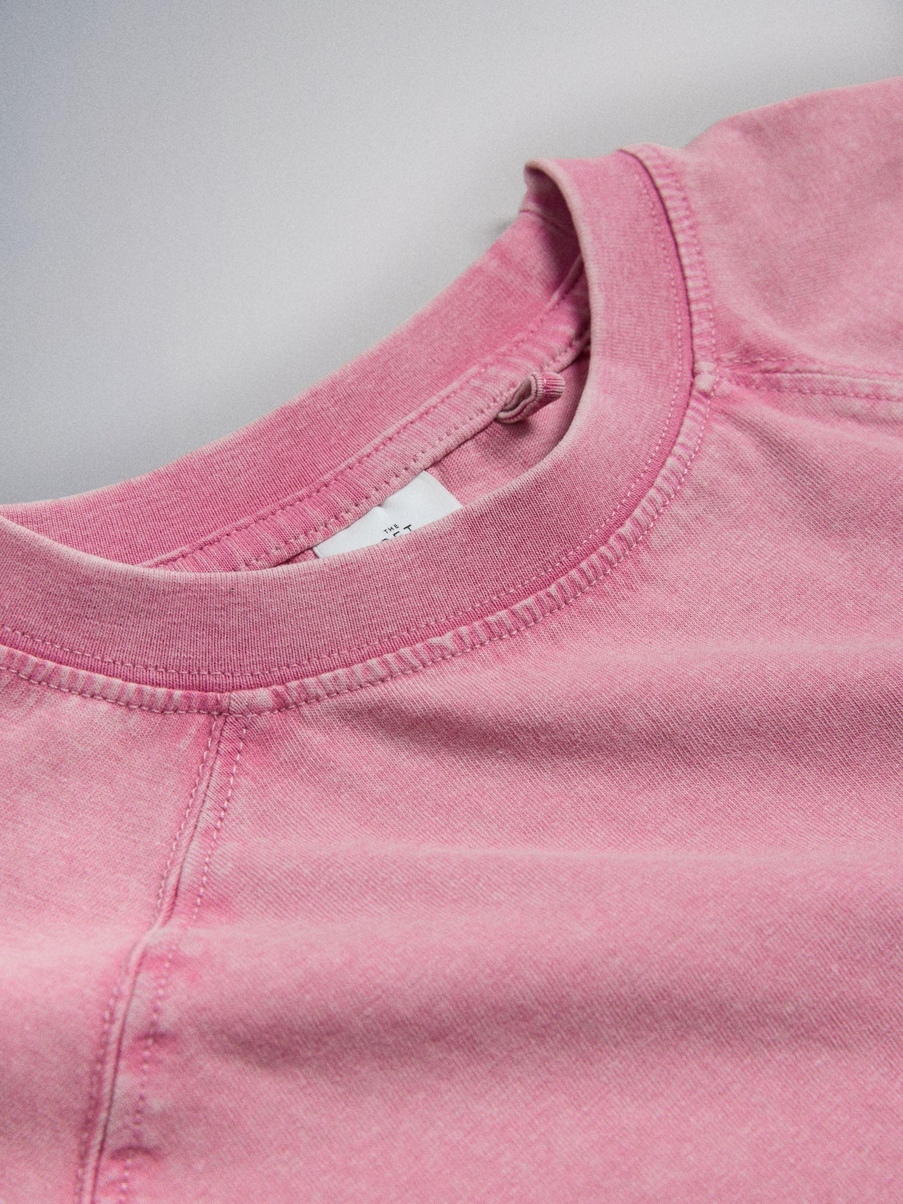 THE SET Mädchen Kurzarm-T-Shirts aus gewaschenem Jersey und ausgestellte gerippte Leggings, 2er-Pack