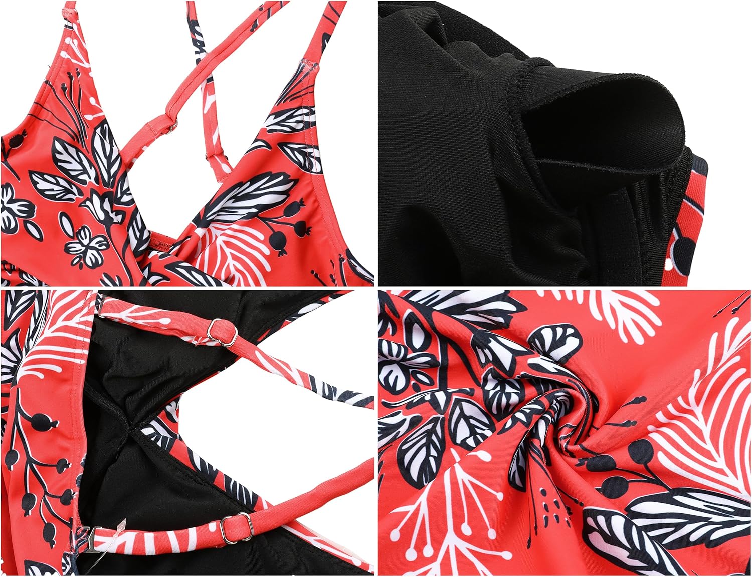 Hilor Women's Push Up Bikini Tops Underwire Swimsuit Top Sexy V Neck Bikini Bathing Suit Swim Tops - Image 8