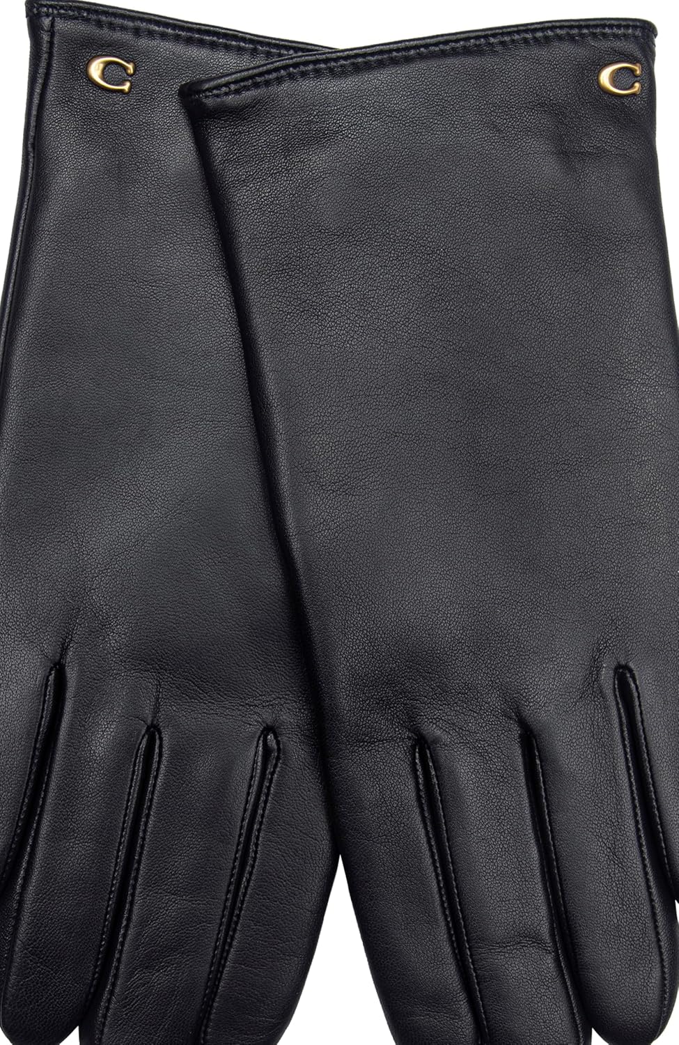 COACH womens Coach Sculpted C Womens Leather Tech Glove - Image 2