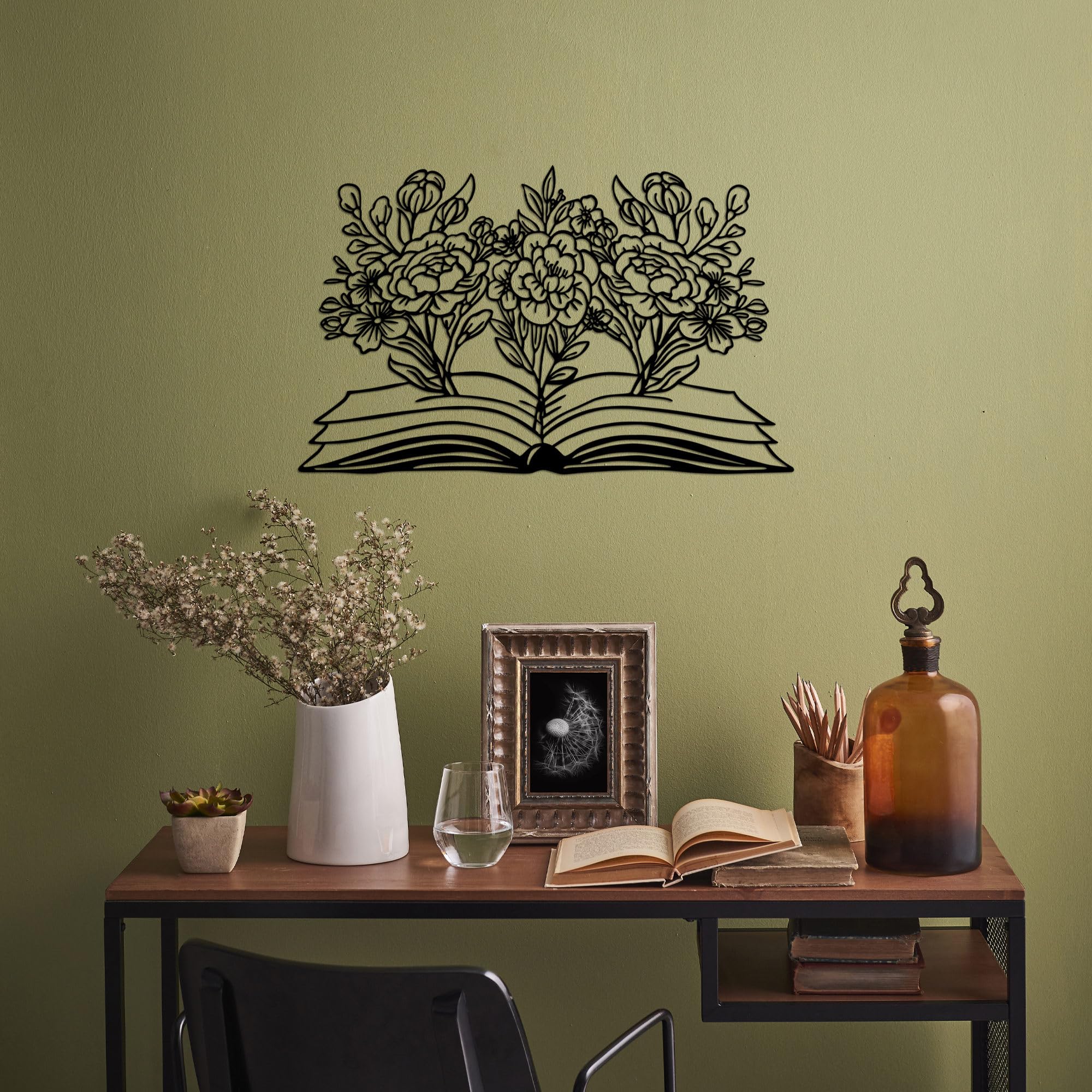 Stylish Black Decorative Metal Wall Accessory, 43 x 70 cm, 100% Metal, 1.5 mm Thickness, Perfect for Modern Home Decor & Unique Wall Art