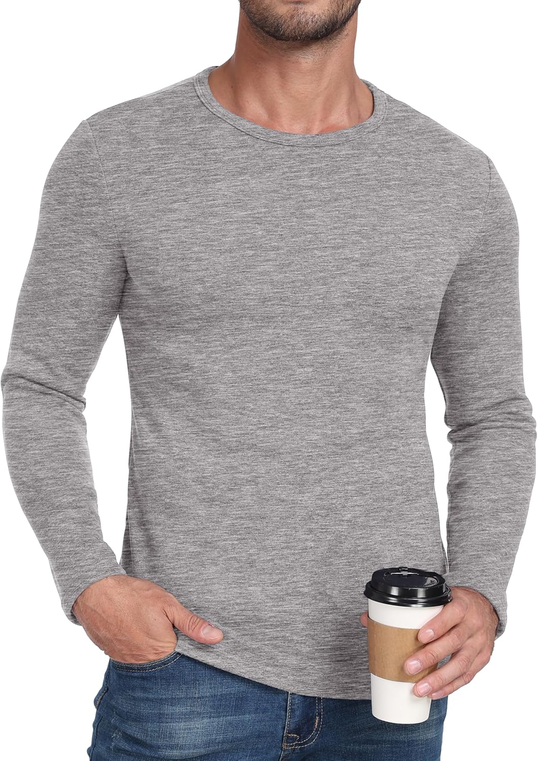 Sailwind Mens Wool Base Layer Long Sleeve Undershirts Crewneck Thermal Shirt - Image 4
