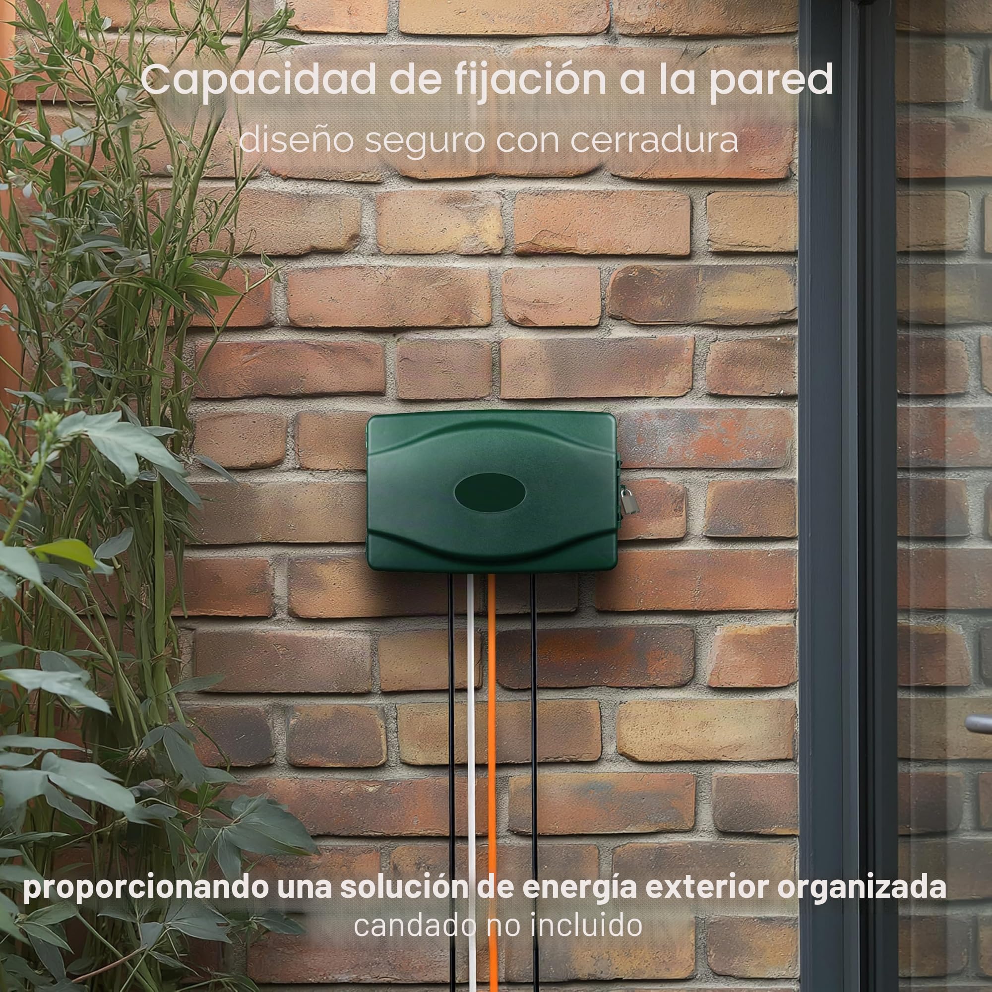 Masterplug Caja eléctrica Resistente a la Intemperie para Exteriores, 345 x 220 x 126,5 mm, Color Verde