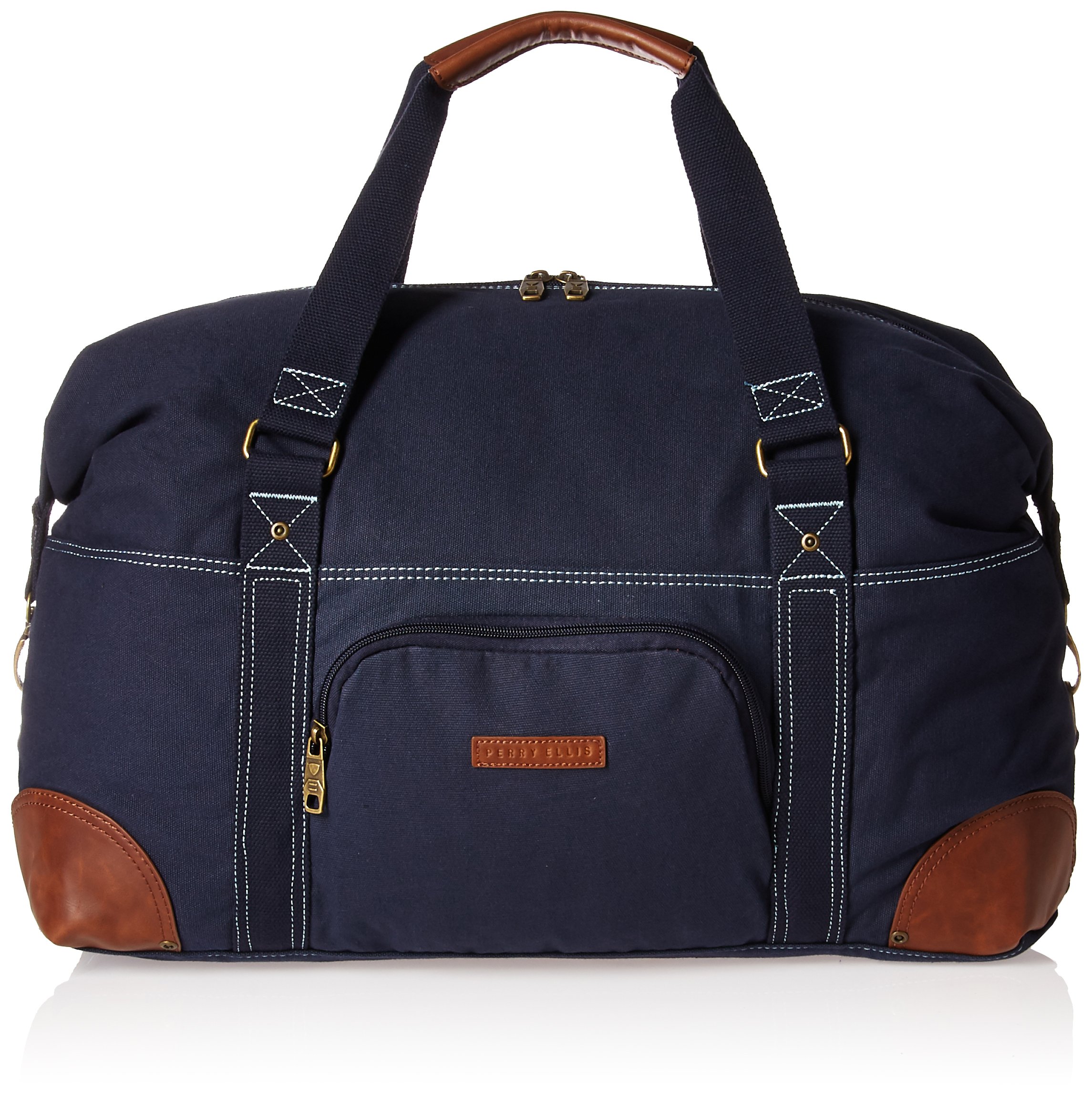 Perry EllisUnisex's 22" Carry-on Weekender Canvas Duffel Bag