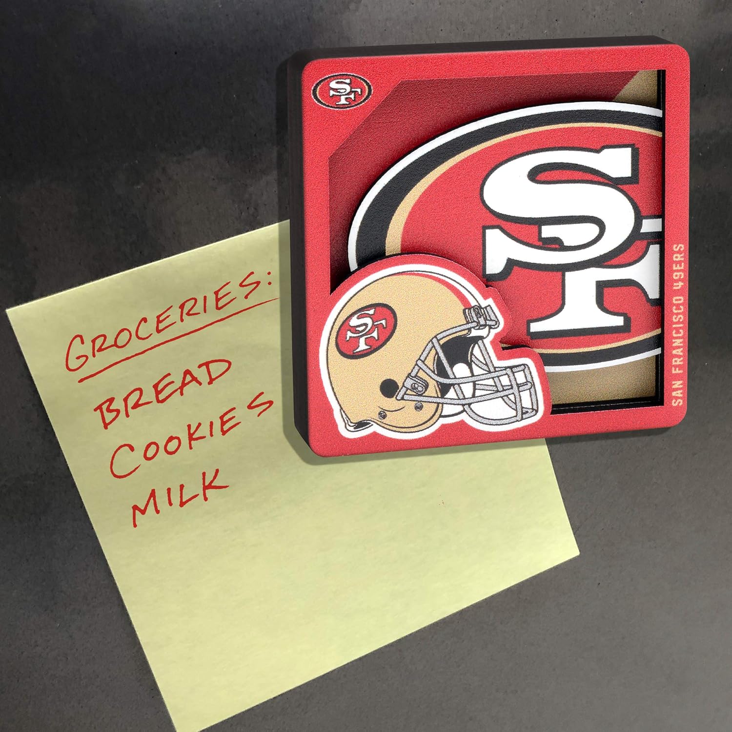 YouTheFan NFL San Francisco 49ers Logo Series 3D Magnet, Team Colors : Everything Else