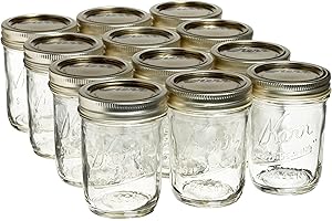 Kerr 12 ct Regular Canning Jars [8Z-501]