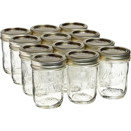 Kerr 12 ct Regular Canning Jars [8Z-501]