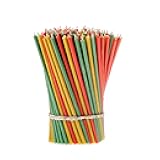 Danilovo Thin Taper Beeswax Candles - Honey-Scented, Decorative Candles Ideal for Birthday Decoration or Church Prayers - 3 Colors Drip Free, Tall & Smokeless Pack of 150 pcs, 6.5 x 0.22 inch