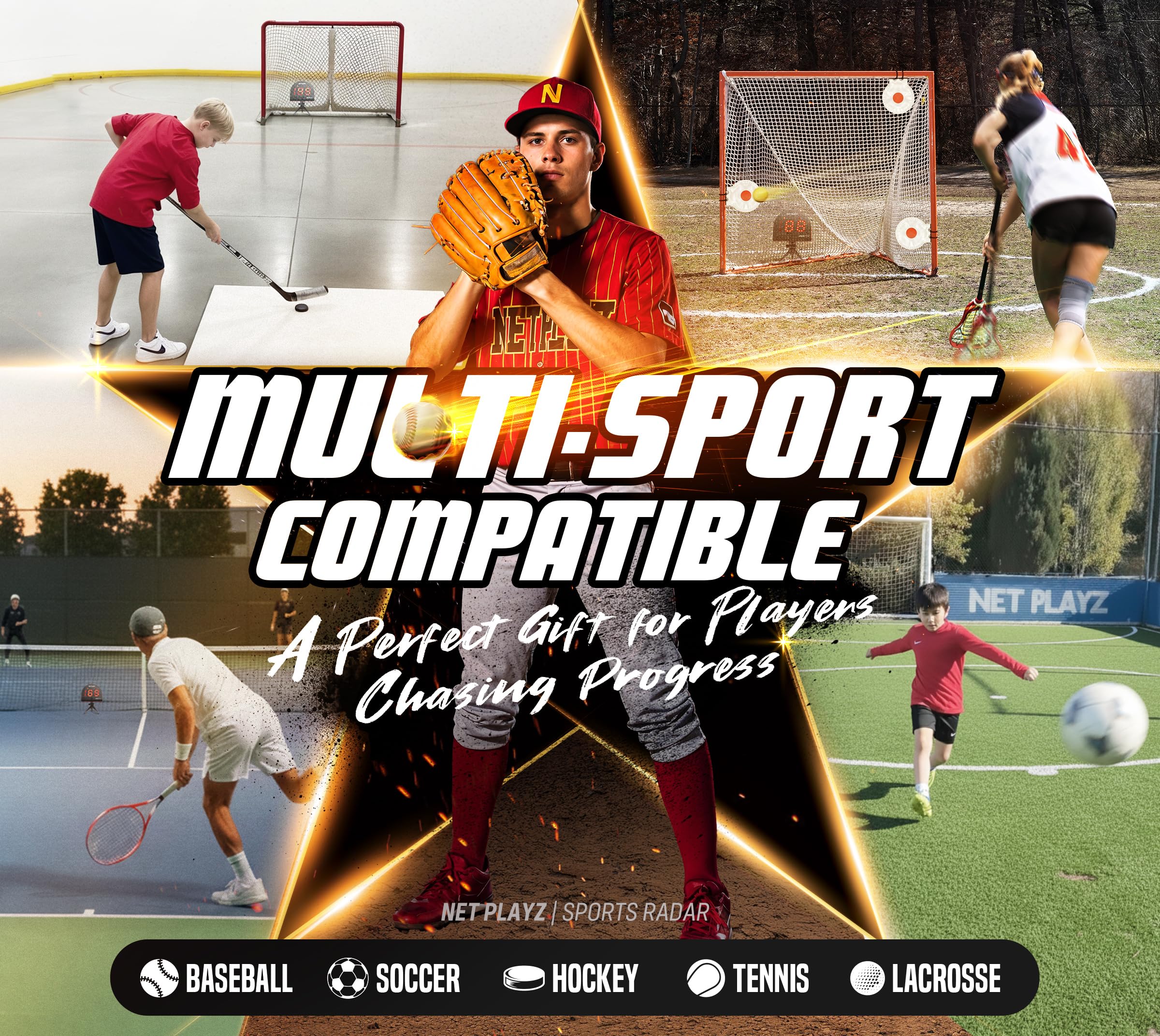 Amazon | Net Playz マルチスポーツ パーソナルスピードレーダー