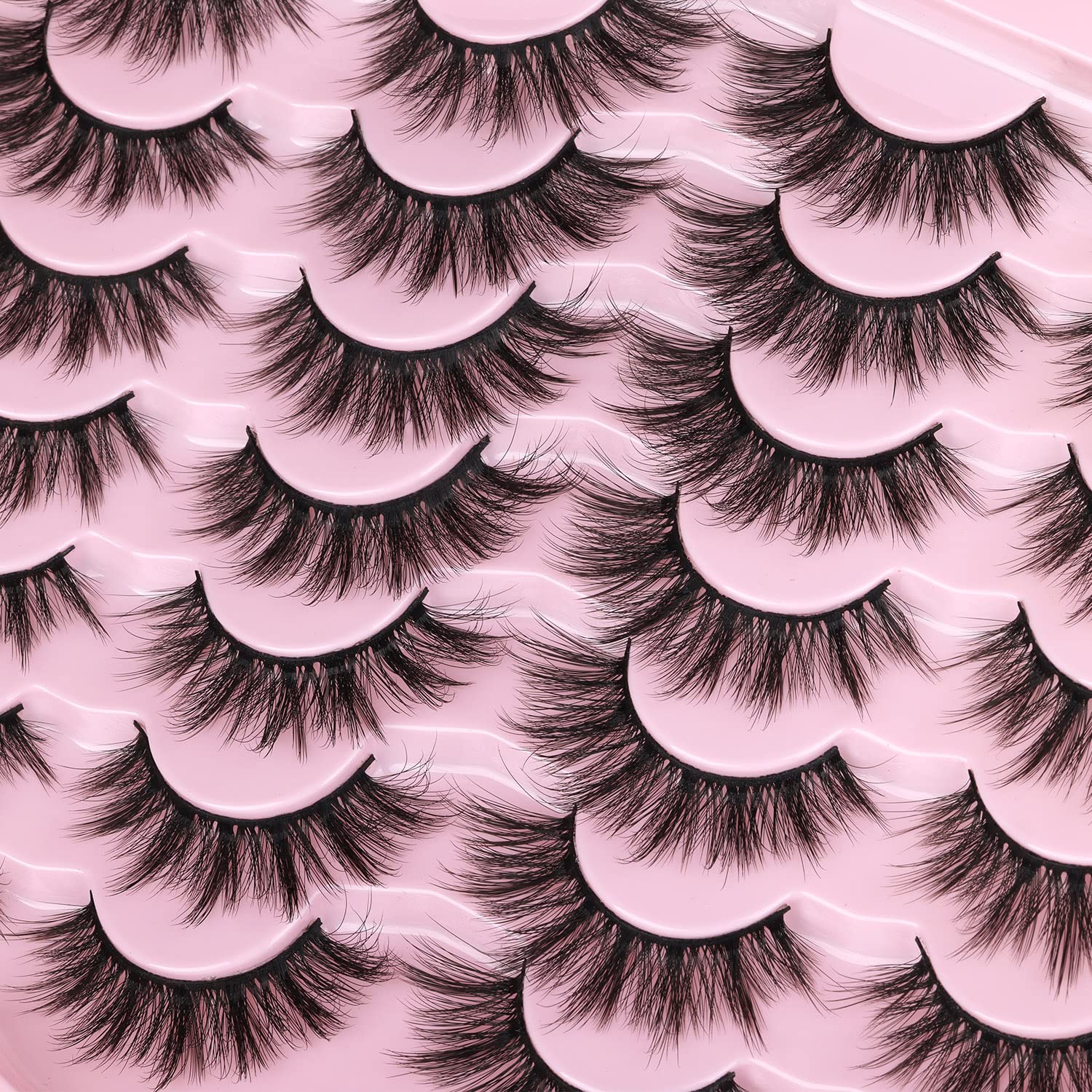 Pestañas postizas cortas de estilo de ojo de gato, de aspecto natural, tupidas 2