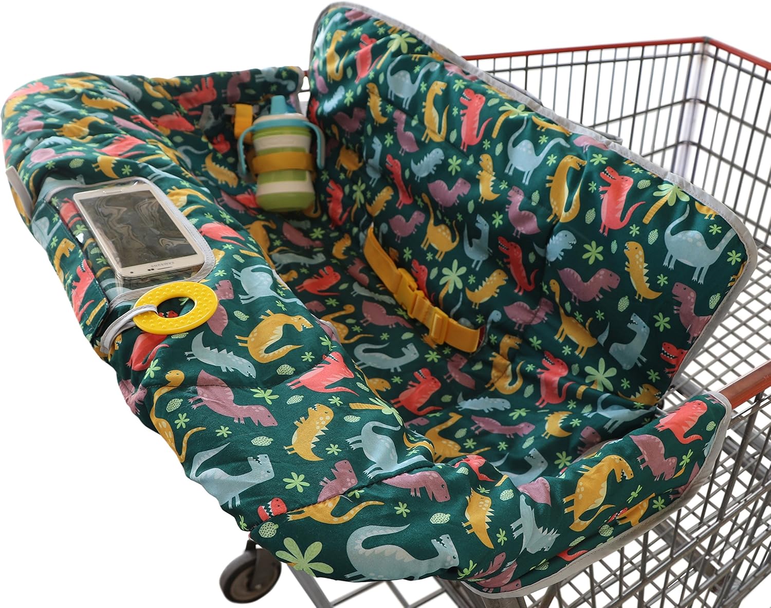 Dinosaur Print Shopping Cart and High Chair Cover Set