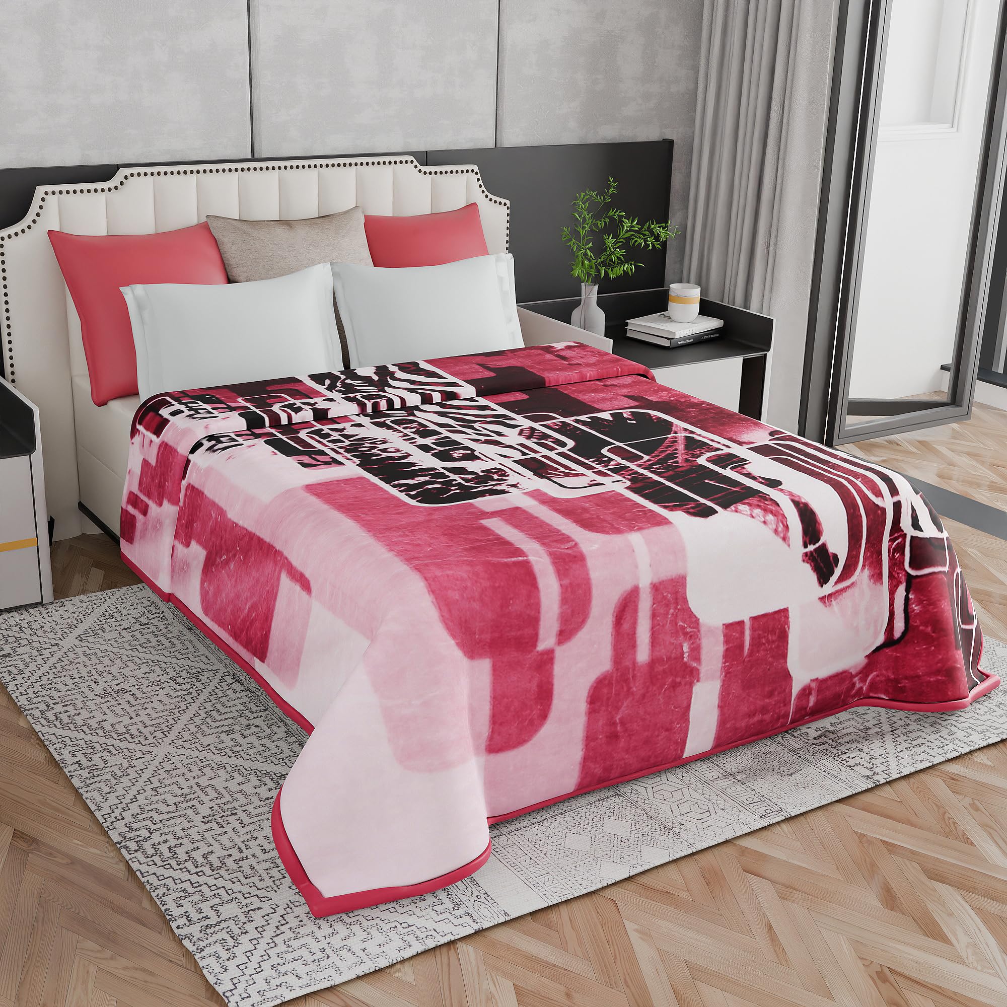 Signature Special Limited Edition Super Soft Double Layered Blanket – 1100 GSM Winter Luxury – Reversible, Ultra Warm & Plush – King & Single Bed (Crimson Fusion, Double)-image-25