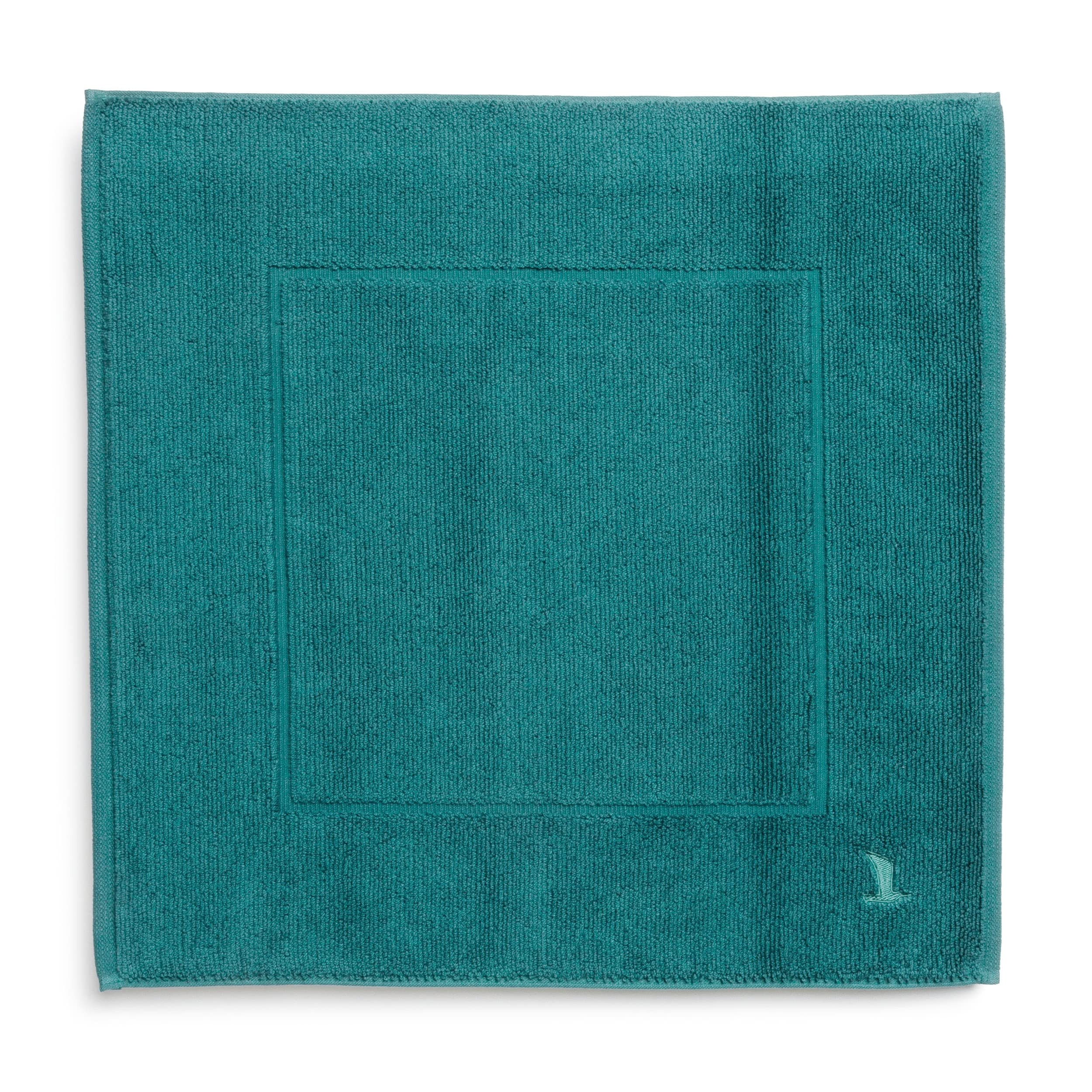 möve Superwuschel Badteppich 60 x 60 cm aus 100% Baumwolle, lagoon