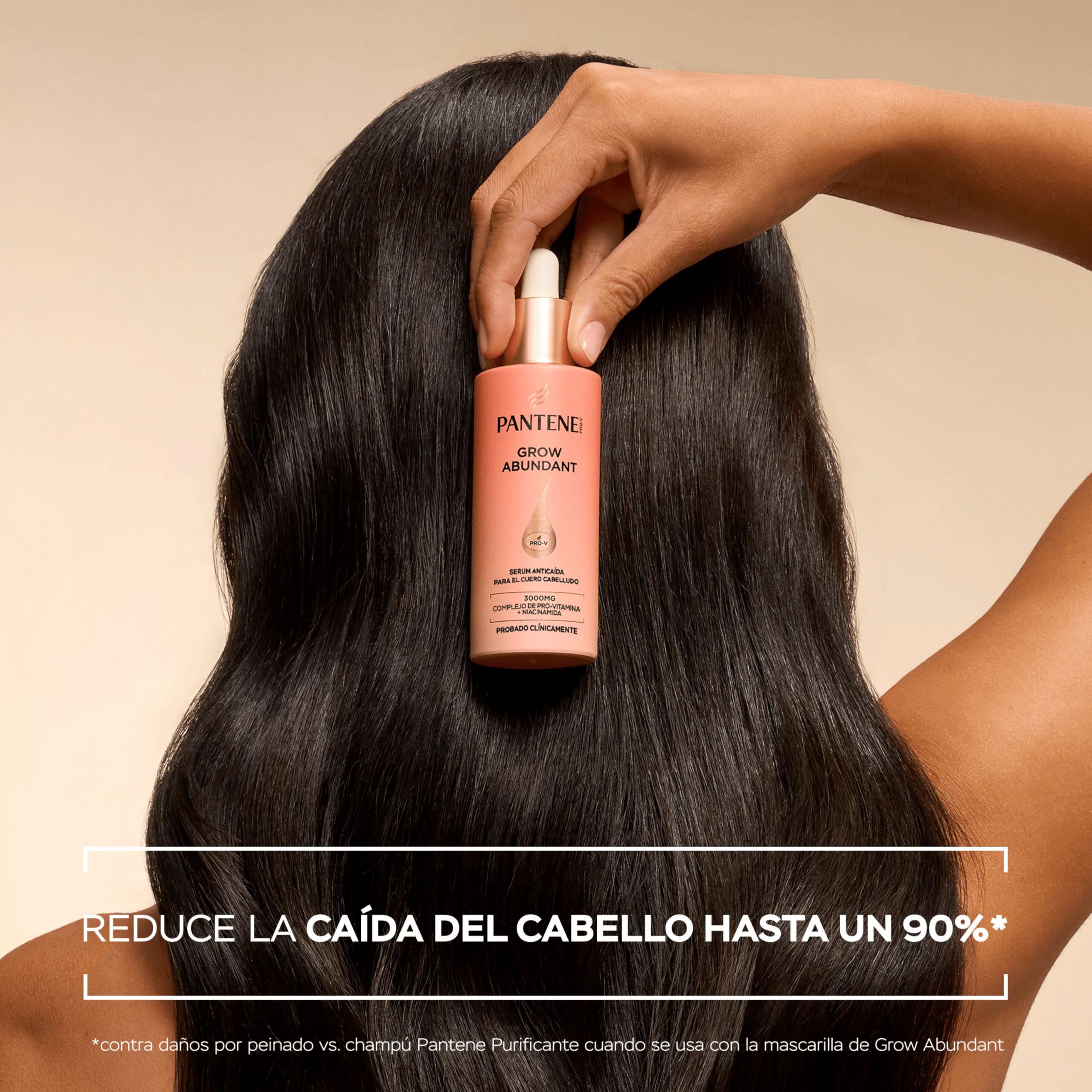 Pantene Grow Abundant Sérum Anticaída para el Cuero Cabelludo 60ml para un Cabello Más Grueso,Más Largo y Más Denso en 8 Semanas. Tratamiento Anticaída Cabello Mujer.Con 3000mg de ComplejoPro-Vitamina — view 2