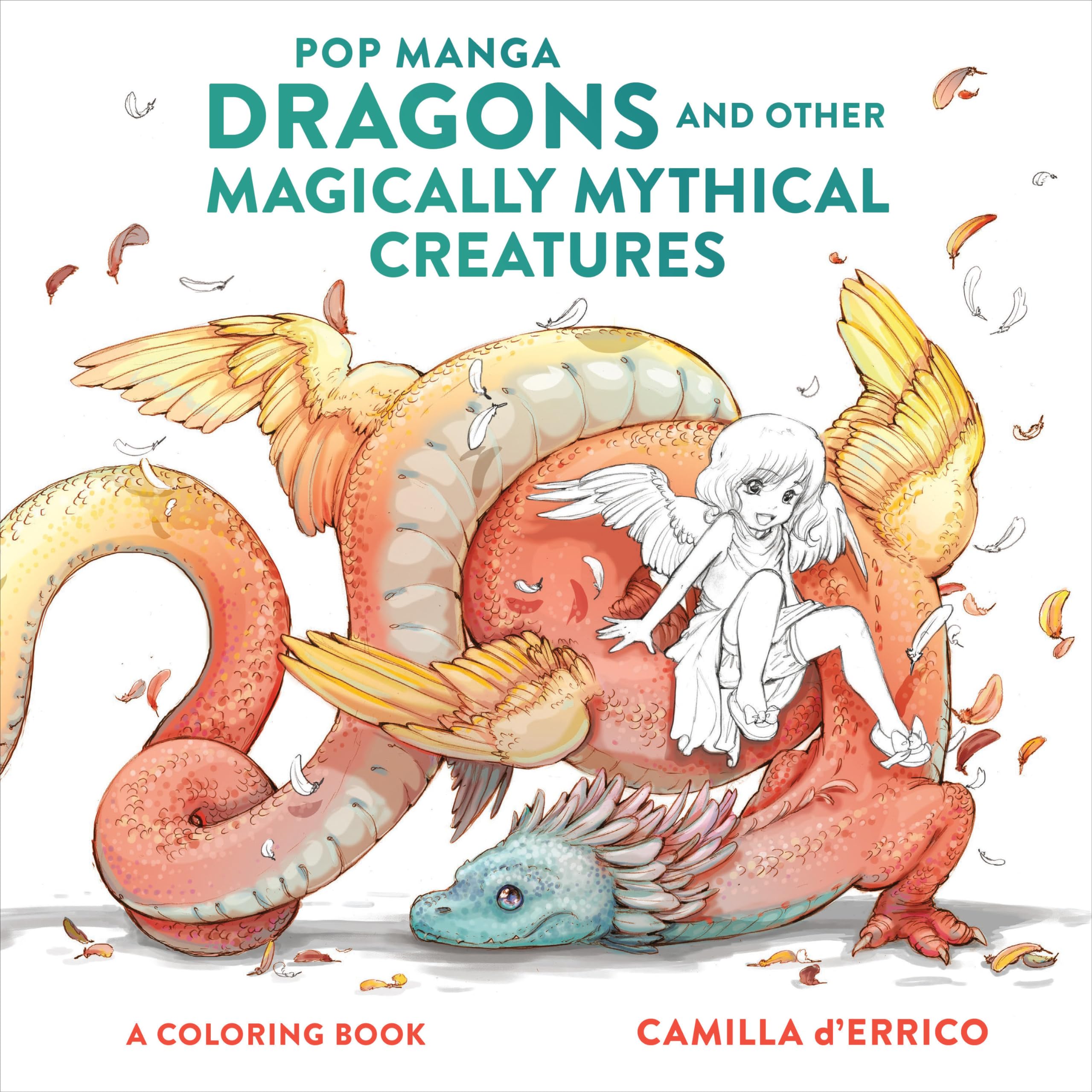 Pop Manga Dragons and Other Magically Mythical Creatures: A Coloring Book Paperback – Coloring Book, May 17, 2022