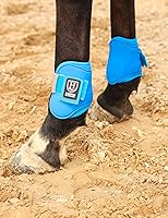 Vista 7 de Harrison Howard Botas de Tendón para Caballo Frente Abierto/Bota de Menudillo para Caballo Botas Protectoras para Salto, Equitación en Senderos