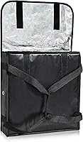 Vista 3 de New Star Foodservice 51100 Bolsa de entrega de pizza aislada, 18 x 18 x 5 pulgadas, color negro