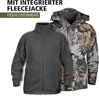 Mil-Tec GEN.II Wet Weather Jacket with Fleece Liner Phantomleaf WASP I Z1B size S