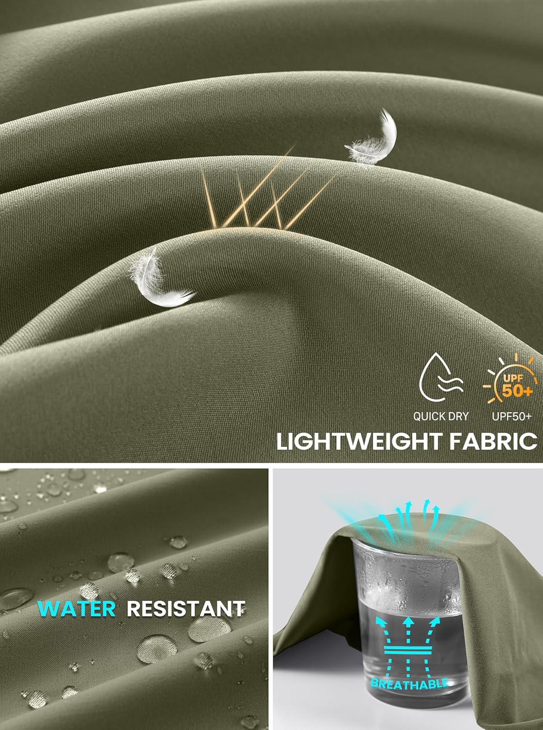 G GRADUAL Women's Capri Pants with 3 Zipper Pockets Lightweight Quick Dry Hiking Travel Capris Pants for Women Casual Summer - Image 3