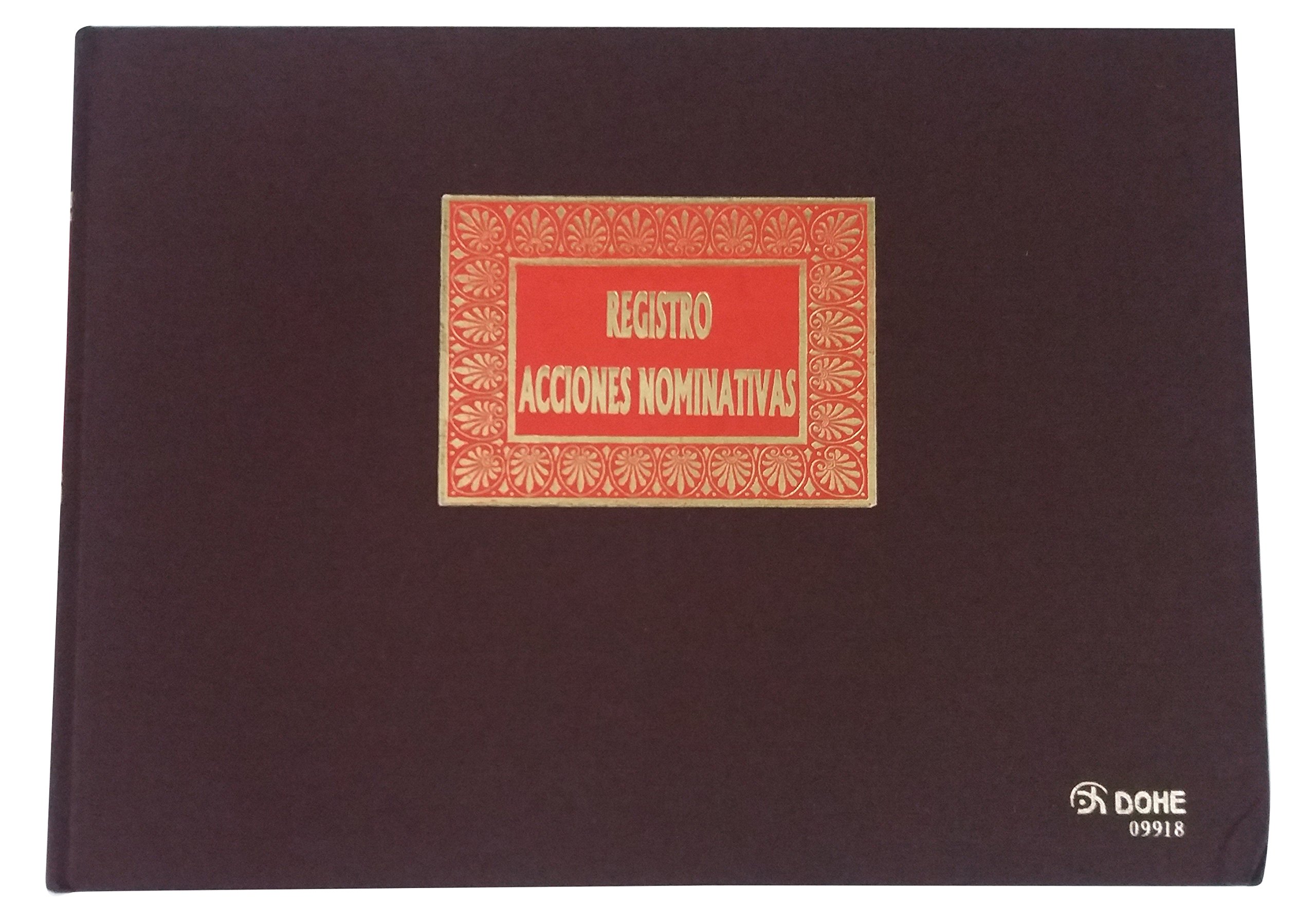 Dohe 9918 - Libro Registro, acciones nominativas, folio apaisado