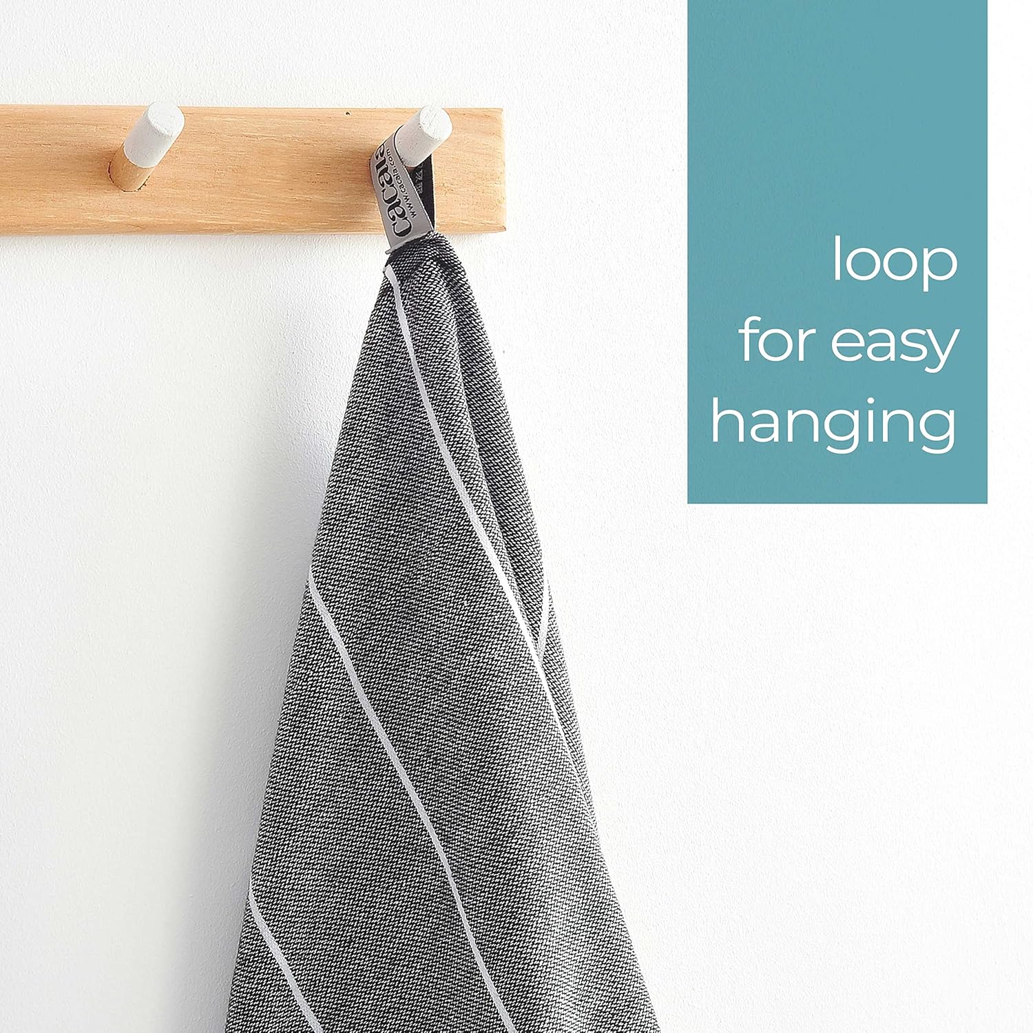 Cacala Turkish Hand Towels with Hanging Loop (23 x 36) Set of 4-100% Cotton Kitchen Towel Quick Dry Prewashed for Soft Feel Decorative Towels for Gym, Yoga, Bath and Kitchen - Pink