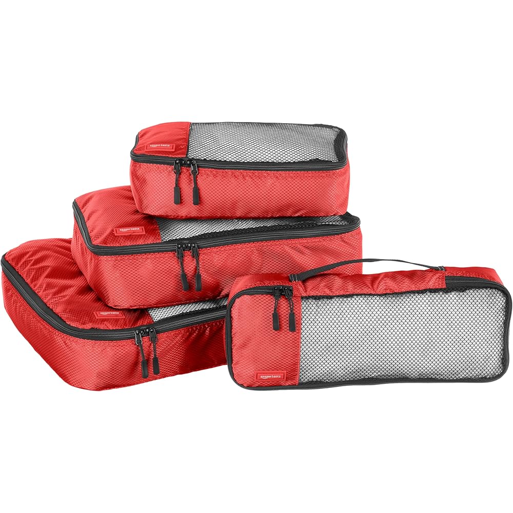 6/mo Finance Amazon Basics 4 Piece Packing Travel Organizer Cubes