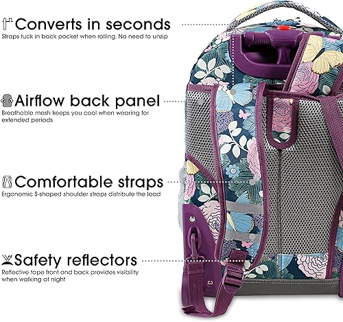 Vista 6 de J World New York Sunrise - Mochila con ruedas Jardín secreto RBS-18 SECRET GARDEN