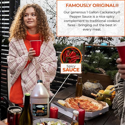 Miniatura 4 de Cackalacky Salsa de pimienta 1 galón, mezcla totalmente natural de chiles ardientes y especias secretas originales perfectas para salsa y coberturas