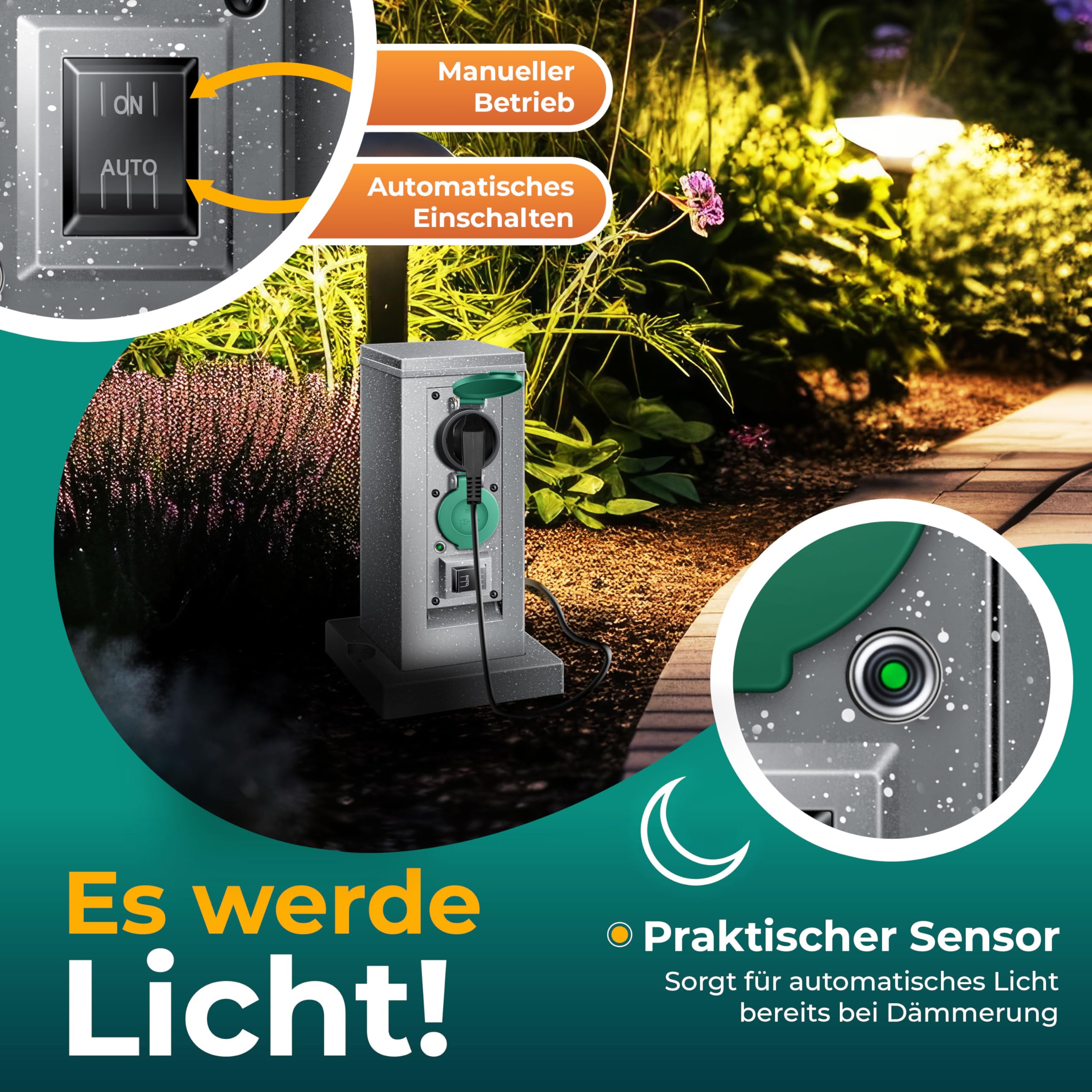 Stopcontact Voor Tuin - 4 Stopcontacten - Met Wifi - Rots / Steen Look Met Grondpin Ip44 Waterdicht Max 3680 Watt Kopie Stopcontact Voor Tuin - 4 Stopcontacten - Met Wifi - Rots / Steen Look Met Grondpin Ip44 Waterdicht Max 3680 Watt Kopie