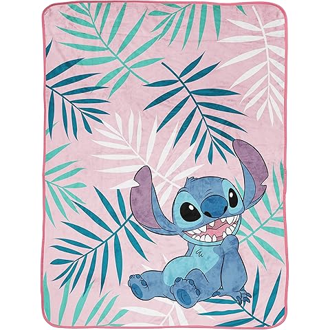 Jay Franco Disney Lilo & Stitch Kids' Plush Fleece Throw Blanket - 46