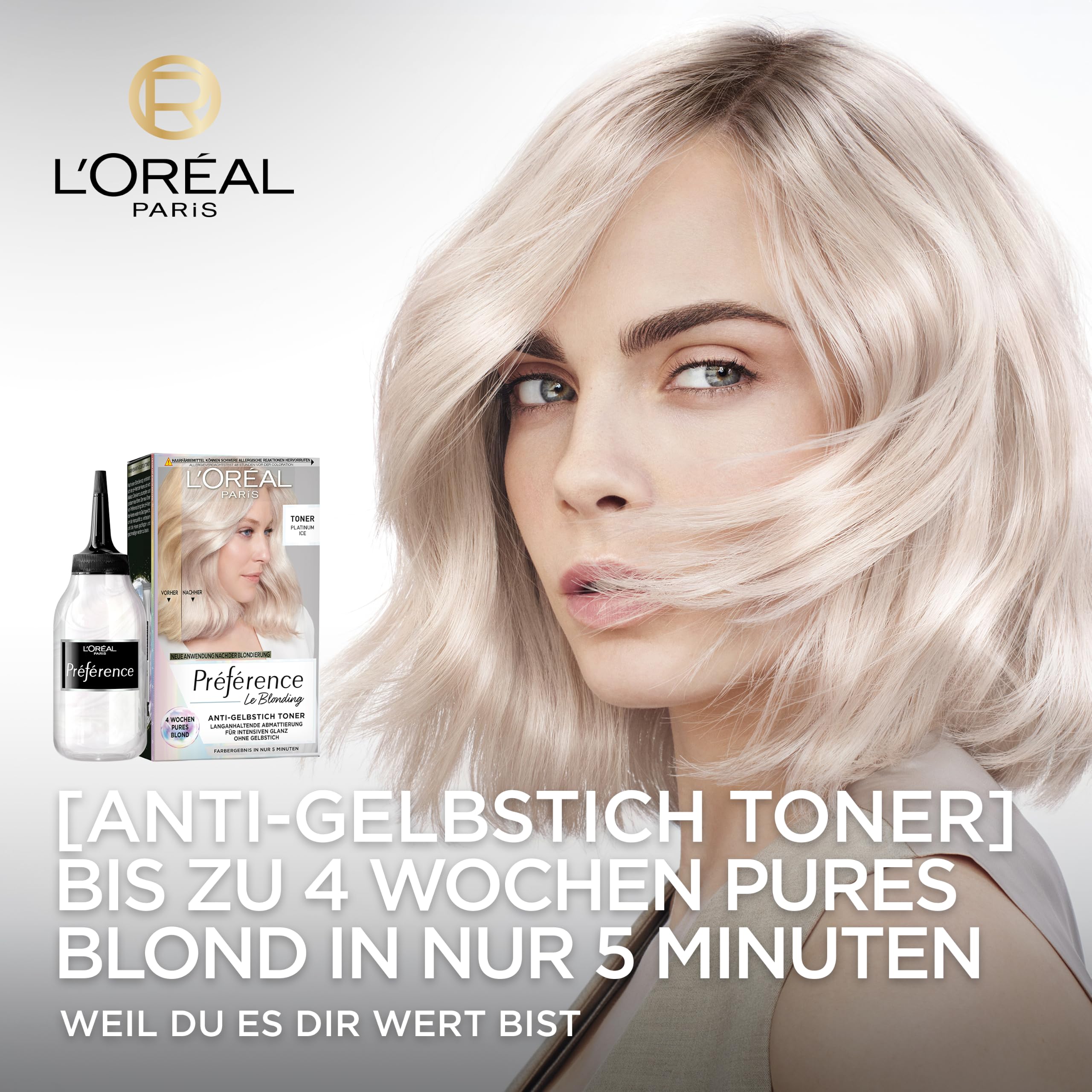 L'Oréal Paris Préférence Haartoner, für kühles Blond, 01 Platinum Ice Platinum Ice 232 g