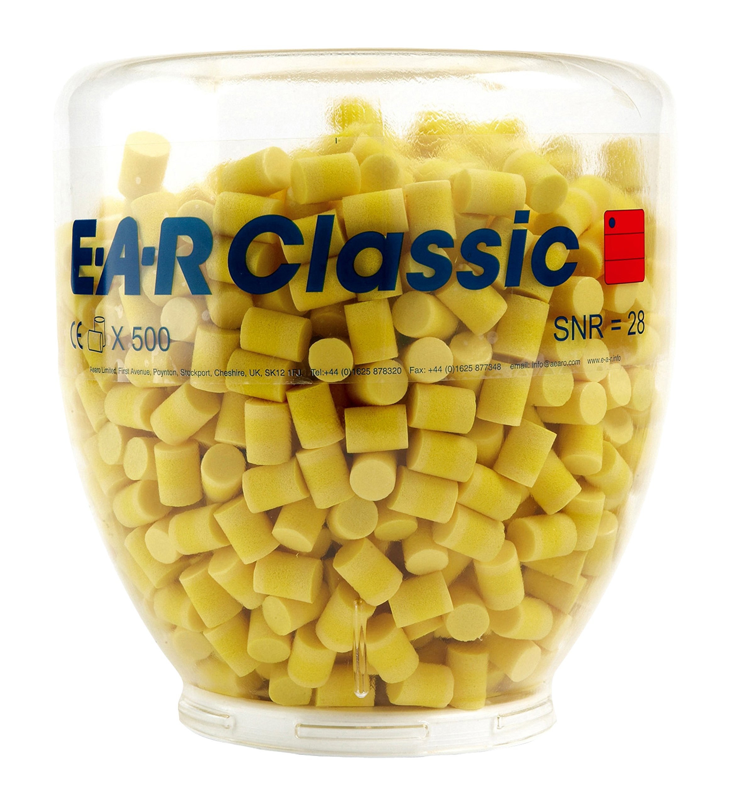 3M E-A-R Classic II Gehörschutzstöpsel, 28 dB – Ohrstöpsel für Lärmschutz in der Industrie & Geräuschereduzierung in der Freizeit – 500-er Nachfüll Packung