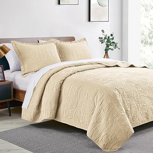 Vista 182 de Love's cabin Colchas para cama Queen de color blanco, colcha suave de verano, colcha de microfibra ligera, colcha de estilo moderno