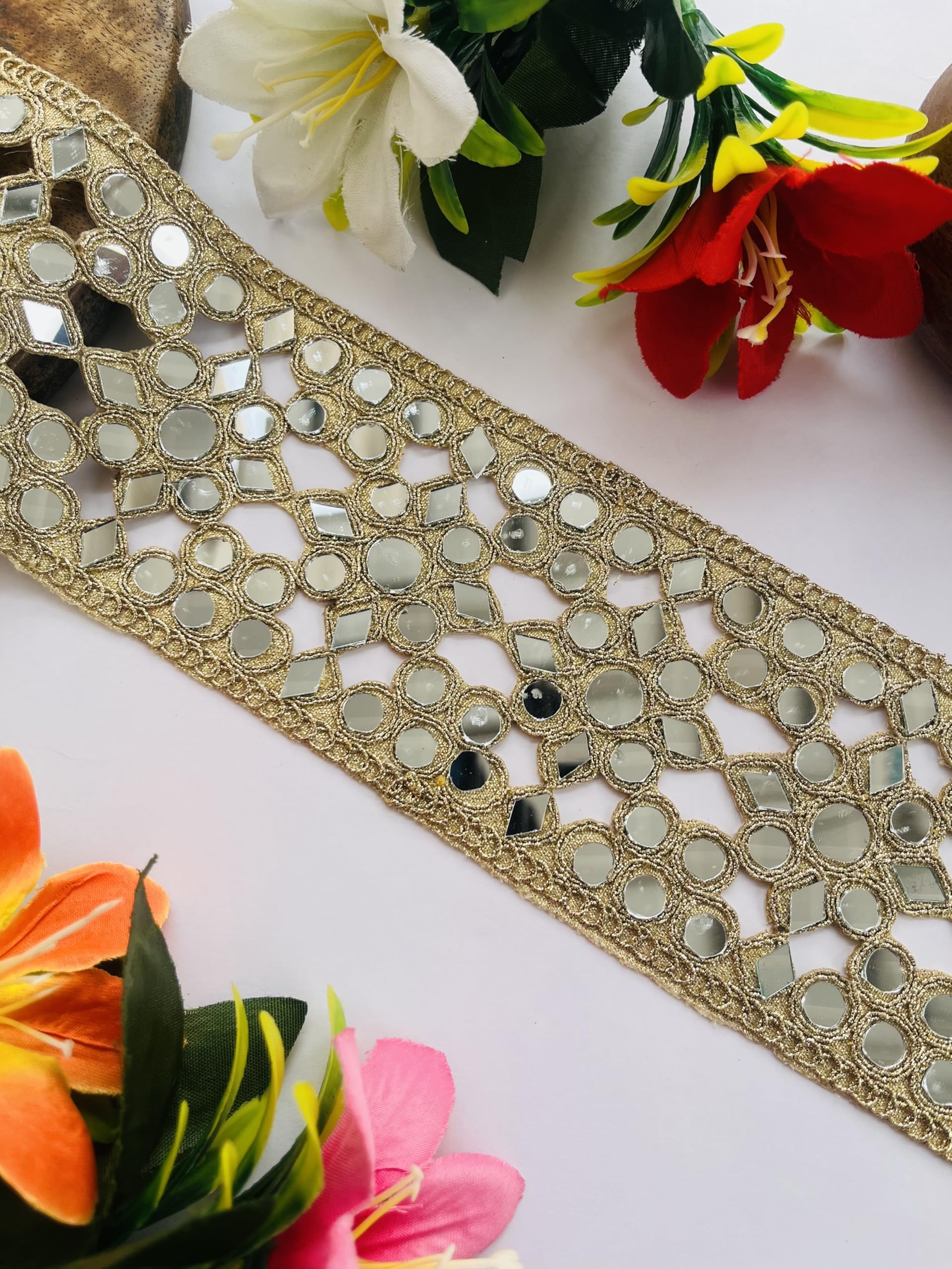 Adorno decorativo de espejo geométrico ideal para personalizar vestidos de novia y manualidades